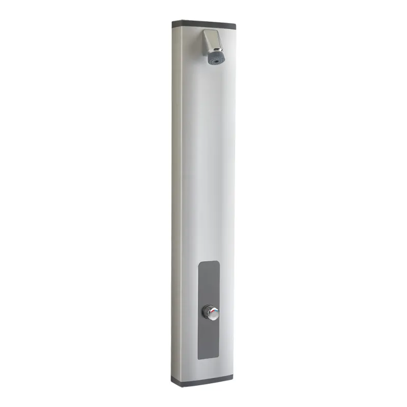 Douche murale avec panneau temporisé par mitigeur - Presto