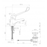 Mitigeur pour évier et lavabo monotrou avec norme NF milieu médical - PRESTO