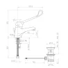 Mitigeur pour évier et lavabo monotrou avec norme NF milieu médical - PRESTO