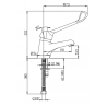 Mitigeur pour évier et lavabo monotrou avec norme NF milieu médical - PRESTO