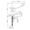 Mitigeur pour évier et lavabo monotrou avec norme NF milieu médical - PRESTO