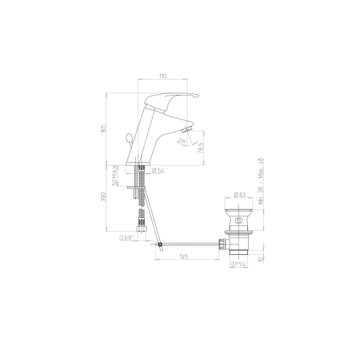 Vis de fixation manette mitigeur. 5 mâle. (10 pièces)-913400831