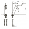 Mitigeur lavabo monotrou avec manette au choix et norme médical - Presto