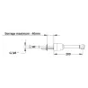 Rejet mural bec tube lisse droit