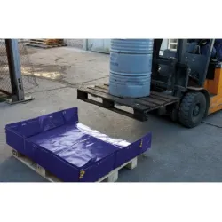 Grand bac de rétention souple en matière PVC pour fûts chimiques - CEMO
