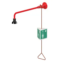 Douche de sécurité avec fixation murale et alimentation apparente - PRESTO