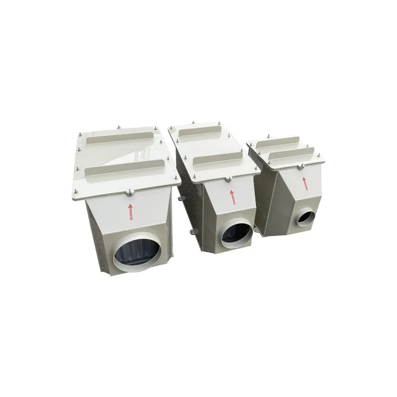 Caisson de filtration à charbon actif avec double filtration chimique
