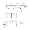 Double cuve polypropylène 45x90 cm pour laboratoires et industries