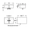 Double cuve PP 60x90 cm pour laboratoire