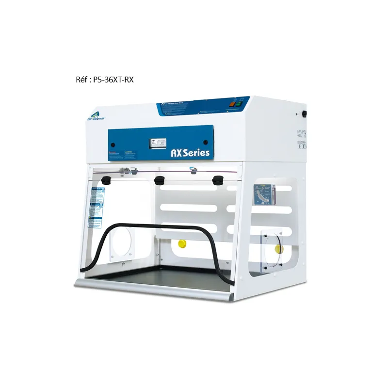 poste de pesée de poudre purair rx marque air science hotte extraction