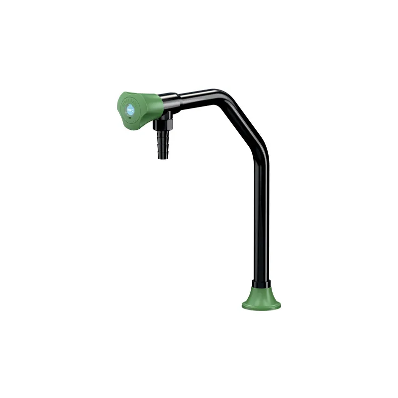 Robinet laboratoire col de cygne chandelier bec fixe montage sur table