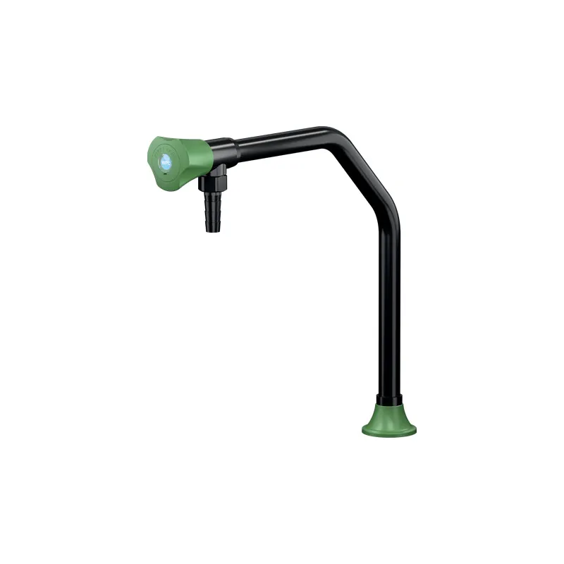Robinet laboratoire col de cygne chandelier bec fixe montage sur table