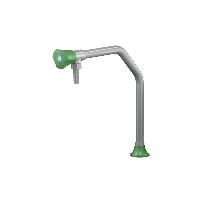 Robinet laboratoire col de cygne chandelier bec fixe montage sur table