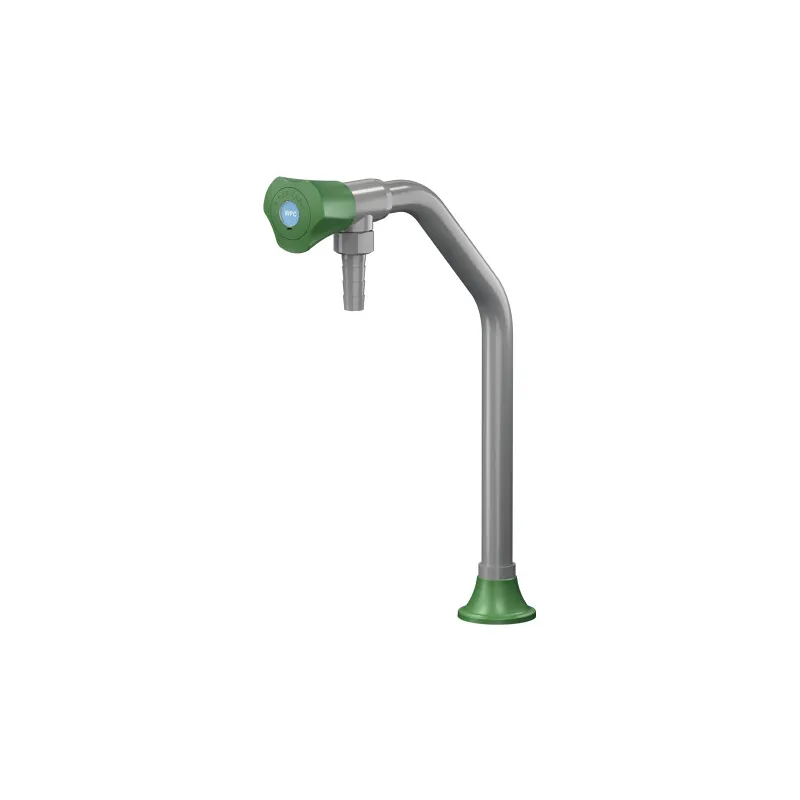 Robinet laboratoire col de cygne chandelier bec fixe montage sur table