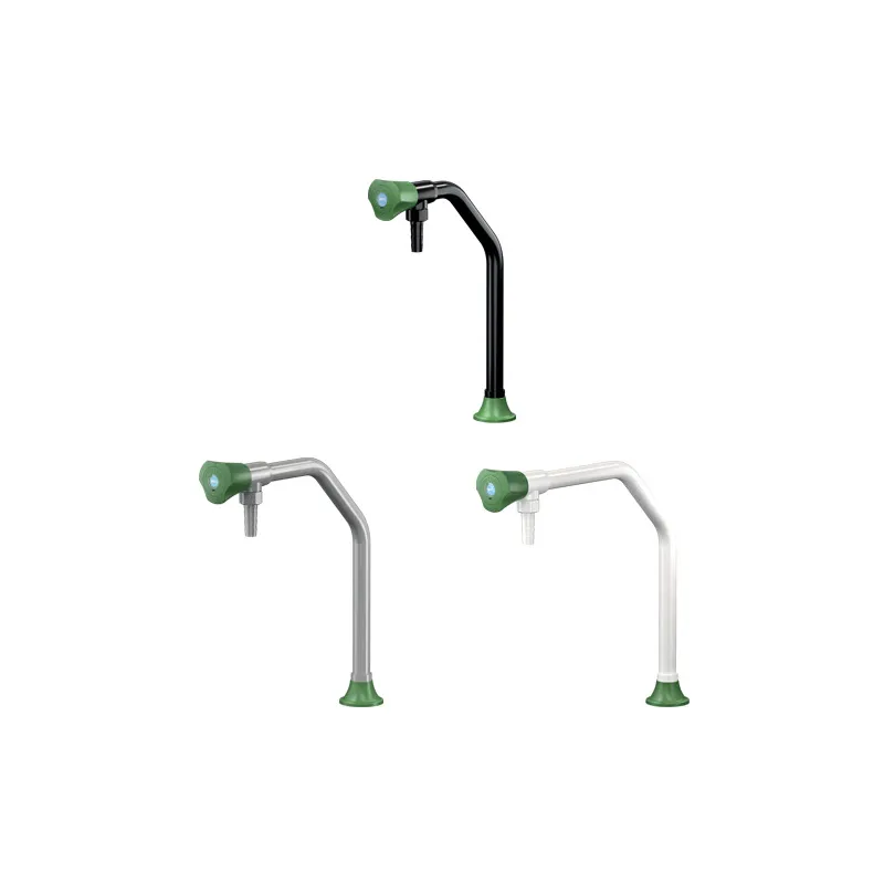 Robinet laboratoire col de cygne chandelier bec fixe montage sur table