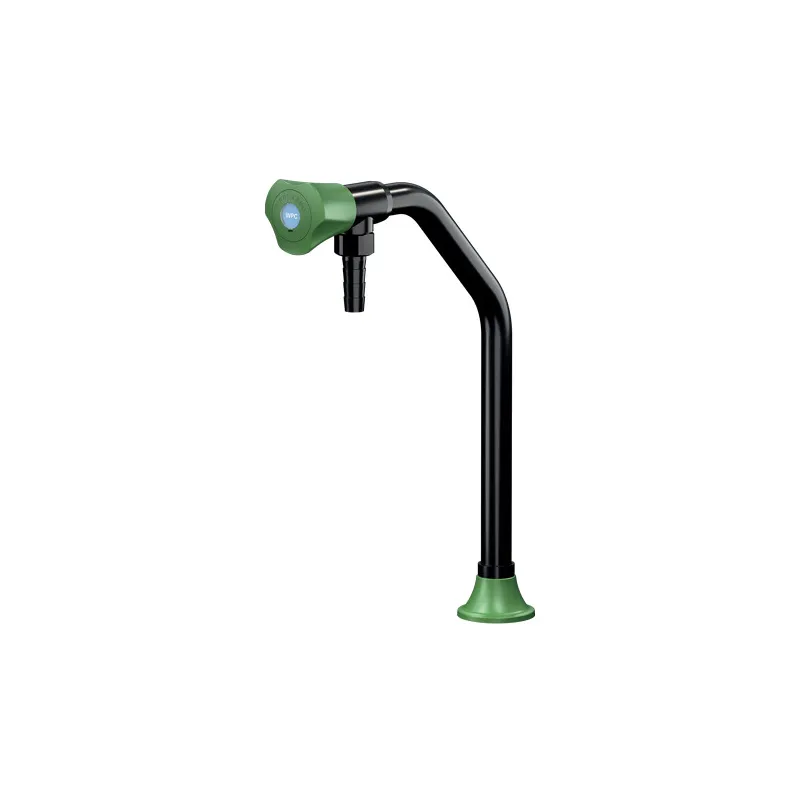 Robinet laboratoire col de cygne chandelier bec fixe montage sur table
