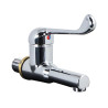 Mitigeur monotrou de lavabo au coude à bec tube lisse fixation murale