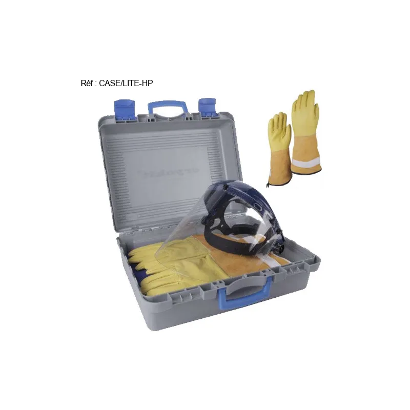 Mallette Cryokit contenant tous les EPI contre les risques cryogéniques