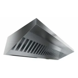 Hotte murale inox pour aspiration et extraction des fumées et vapeurs