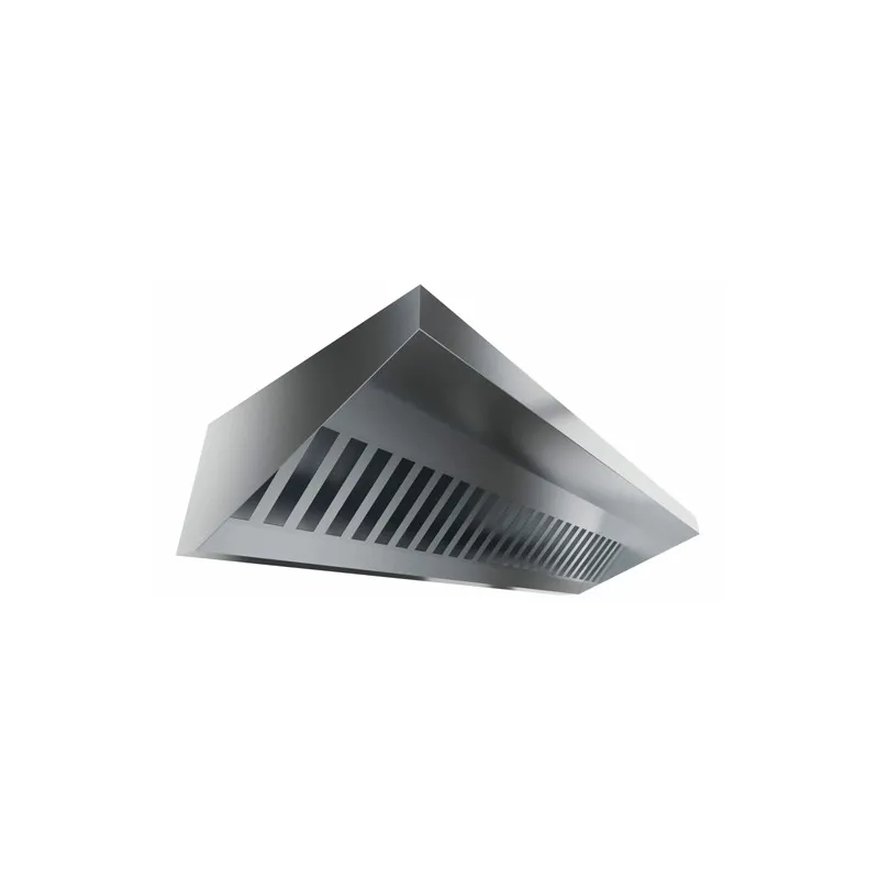 Hotte murale inox pour aspiration et extraction des fumées et vapeurs