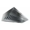 Hotte murale inox pour aspiration et extraction des fumées et vapeurs