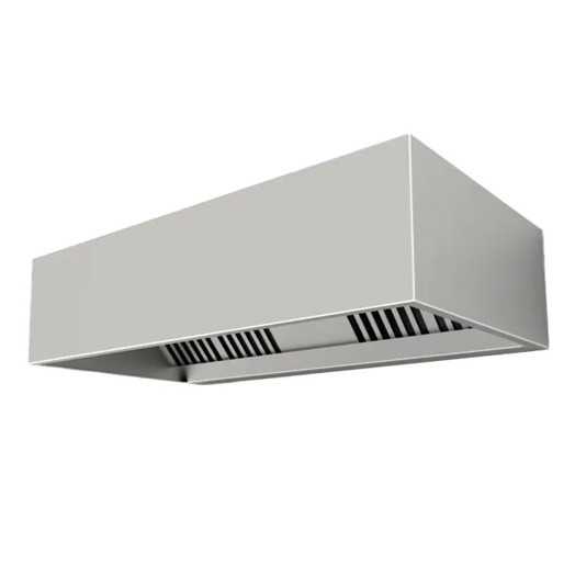 Hotte inox murale rectangulaire pour aspiration grand débit des fumées Hotte inox murale rectangulaire pour aspiration grand débit des fumées