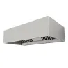 Hotte inox murale rectangulaire pour aspiration grand débit des fumées
