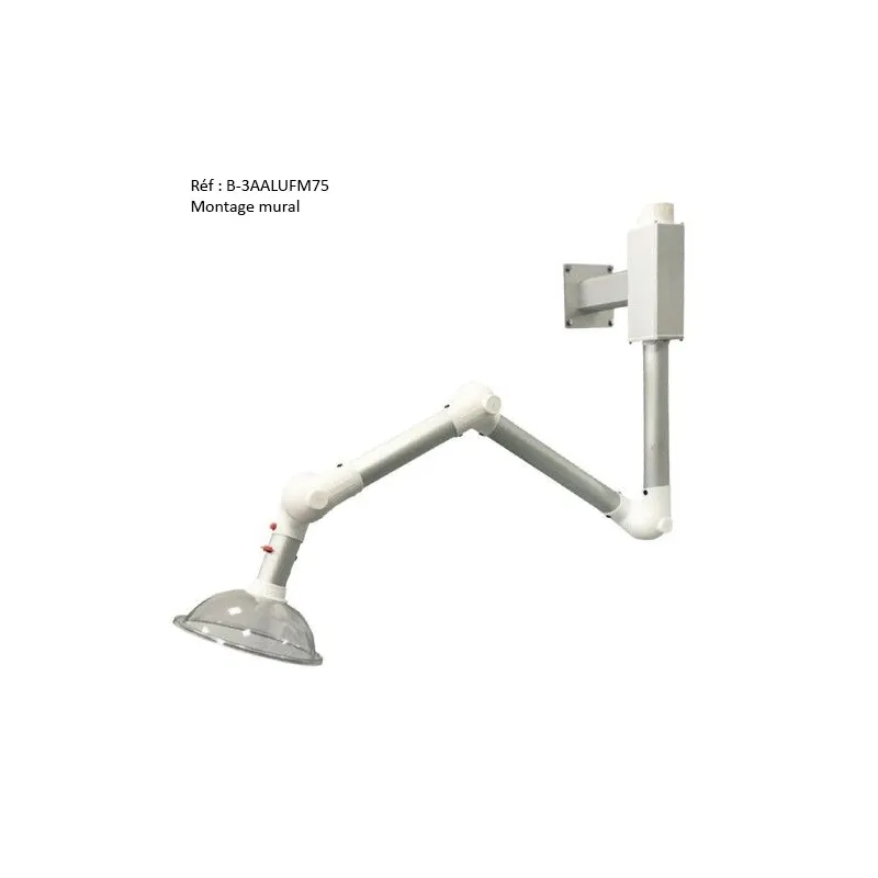 Bras de captation 3 articulations en aluminium