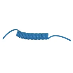 Flexible de raccordement en matière PU bleu pour soufflette azote