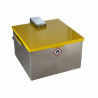 Benzinière rectangulaire inox avec couvercle | INITIO