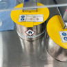 Benzinière ronde inox avec couvercle de sécurité | INITIO