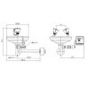 Lave yeux sécurité double avec cuvette inox Ø258 mm & fixation murale