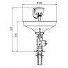 Lave yeux double de sécurité avec cuvette Ø258 mm montage sur table