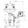 Lave yeux double de sécurité avec cuvette Ø258 mm montage sur table