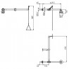 Douche de sécurité a fixation et alimentation en eau mural marque TOF