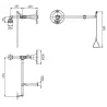 Douche de sécurité murale avec vanne et base de fixation de Ø230mm TOF