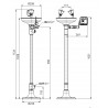Lave yeux de sécurité avec cuvette fixation au sol levier action coude