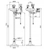 Lave yeux de sécurité TOF avec douchette extractible & fixation au sol